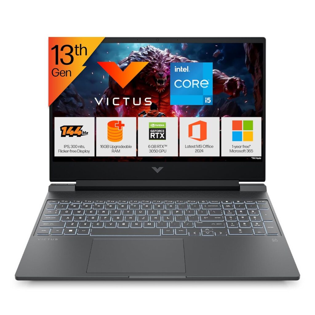 HP Victus, 13th Gen Intel Core i5-13420H, 6GB RTX 3050, 16GB  Gaming Laptop