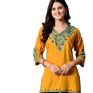 LIBOZA Embroidered Kashmiri Tunic Top