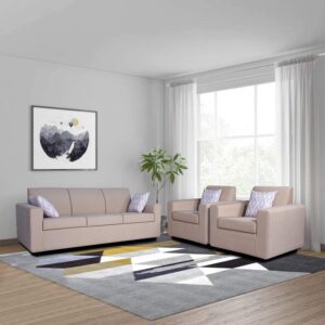 Adorn India Monteno 3-1-1 5 Seater Sofa Set (Beige) (3 Year Warranty)