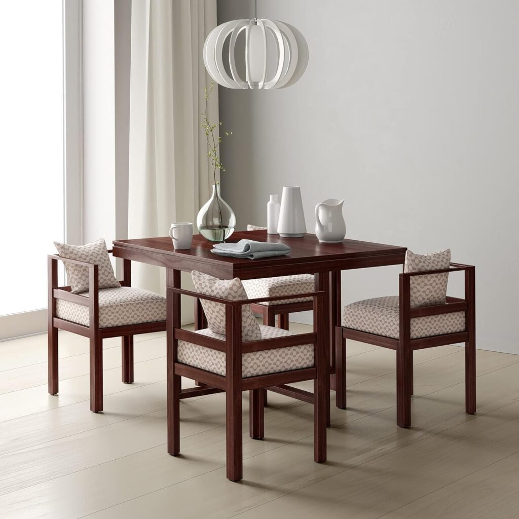 Sheesham Wood 4 Seater Dining Table | (Maple Honey)