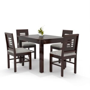 VK Furniture Solid Sheesham Wood 4 Seater Dining Table Set